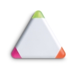 3 plastic fluorescerende markeerstiften bedrukken Triangle kleur wit