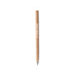 Eenvoudige houten pen met zwarte inkt Basic Wood weergave met bedrukking