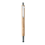 Milieuvriendelijke pen en potloodset met blauwe inkt Bamboo kleur hout hoofdweergave tweede weergave