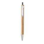 Milieuvriendelijke pen en potloodset met blauwe inkt Bamboo kleur hout derde weergave