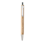 Milieuvriendelijke pen en potloodset met blauwe inkt Bamboo kleur hout hoofdweergave derde weergave