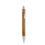 Milieuvriendelijke pen en potloodset met blauwe inkt Bamboo kleur hout vierde weergave