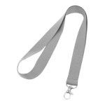 Goedkope keycord bedrukken van 2 cm met sluiting BasicStyle kleur grijs