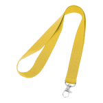 Goedkope keycord bedrukken van 2 cm met sluiting BasicStyle kleur geel