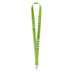 Goedkope keycord bedrukken van 2 cm met sluiting BasicStyle kleur lichtgroen afbeelding met logo 2