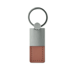 Luxe metalen en leren sleutelhanger bedrukken Deluxe