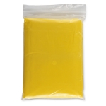 Voordelige plastic opvouwbare regenjas met capuchon Blizzard kleur geel
