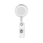 Badgehouder bedrukken voor beurzen met metalen clip Flex kleur doorzichtig wit