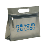 Gepersonaliseerde transparante PVC toilettas Colors kleur zwart weergave met bedrukking