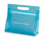 Gepersonaliseerde transparante PVC toilettas Colors kleur blauw hoofdweergave