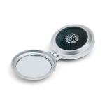 Kleine spiegel met ronde haarborstel Combi kleur zilver derde weergave