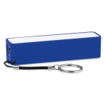 Powerbank personaliseren met sleutelhanger 2.200 mAh Powermate kleur koningsblauw