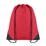 190T polyester bedrukte rugzakjes met trekkoord Urban kleur rood