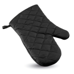 Tweekleurige keukenhandschoen van katoen en rubber Trend kleur zwart