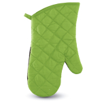 Tweekleurige keukenhandschoen van katoen en rubber Trend kleur groen vierde weergave