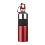 Grote stalen drinkflessen met logo met rubber 750ml Explorer kleur rood