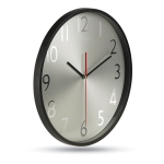Wandklok met zilveren wijzerplaat bedrukken WallClock kleur zwart tweede weergave