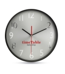 Wandklok met zilveren wijzerplaat bedrukken WallClock kleur zwart