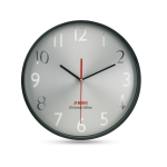 Wandklok met zilveren wijzerplaat bedrukken WallClock kleur zwart tweede hoofdweergave