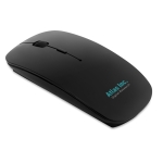 Draadloze muis met batterij van glanzend plastic Curve kleur zwart hoofdweergave tweede weergave