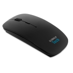 Draadloze muis met batterij van glanzend plastic Curve kleur zwart tweede hoofdweergave