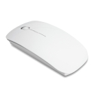 Draadloze muis met batterij van glanzend plastic Curve kleur wit