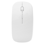 Draadloze muis met batterij van glanzend plastic Curve kleur wit tweede weergave