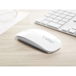 Draadloze muis met batterij van glanzend plastic Curve kleur wit tweede sfeervolle weergave 2