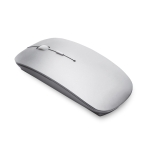 Draadloze muis met batterij van glanzend plastic Curve kleur mat zilver tweede weergave