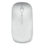 Draadloze muis met batterij van glanzend plastic Curve kleur mat zilver derde weergave