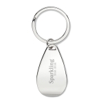 Metallic sleutelhanger met opener Bottle kleur glanzend zilver hoofdweergave