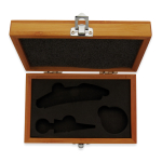 Elegante wijnsets bedrukken met 3 accessoires en doos Riesling kleur hout derde weergave