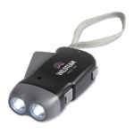 Zaklampen met logo 2 LED-lampen met dynamo DynaLight kleur zwart hoofdweergave