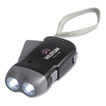 Zaklampen met logo 2 LED-lampen met dynamo DynaLight kleur zwart derde hoofdweergave