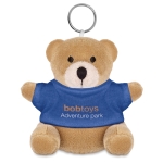 Teddybeer sleutelhanger met t-shirt Yogi kleur blauw hoofdweergave