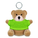 Teddybeer sleutelhanger met t-shirt Yogi kleur limoen groen