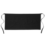 Voordelige korte polyester schort bedrukken van 195 g/m2 Bistro kleur zwart