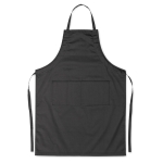 Verstelbaar kleurrijk kookschort bedrukken goedkoop 190 g/m2 Topchef kleur zwart
