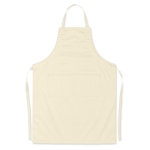 Verstelbaar kleurrijk kookschort bedrukken goedkoop 190 g/m2 Topchef kleur beige