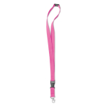 Keycords bedrukken van 2 cm met gesp & sluiting BasicStyle Extra kleur roze