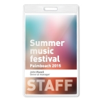 Transparante kunststof badgehouder voor aan lanyard VertiPass kleur doorzichtig hoofdweergave