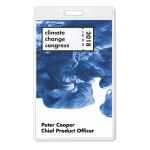 Transparante kunststof badgehouder voor aan lanyard VertiPass kleur doorzichtig vierde hoofdweergave