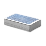 Promotioneel kaartspel met logo in doosje Black Jack kleur blauw
