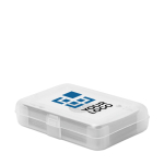 Promotioneel kaartspel met logo in doosje Black Jack kleur blauw weergave met bedrukking