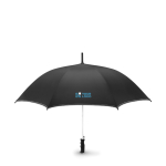 Winddichte reclame paraplu van polyester Ø102 Typhoon kleur wit weergave met bedrukking