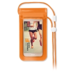 Touchscreen waterdicht mobiele hoesje Beachtime kleur doorzichtig oranje hoofdweergave tweede weergave