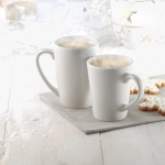 Koffiemok bedrukken met logo van 180 ml Compact kleur wit sfeervolle weergave