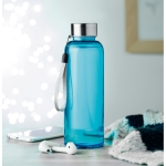 Herbruikbare BPA-vrije fles met logo in kleur 500ml Downtown kleur doorzichtig blauw sfeervolle weergave
