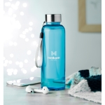 Herbruikbare BPA-vrije fles met logo in kleur 500ml Downtown kleur doorzichtig blauw sfeervolle hoofdweergave