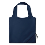 Polyester opvouwbare shopping bag bedrukken 210D Strawberry kleur blauw